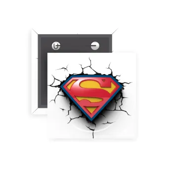 Superman cracked, Κονκάρδα παραμάνα τετράγωνη 5x5cm