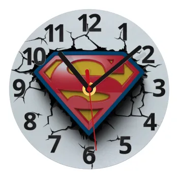Superman cracked, Ρολόι τοίχου γυάλινο (20cm)