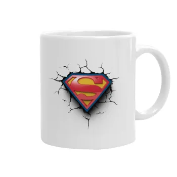 Superman cracked, Κούπα, κεραμική, 330ml