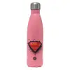Μεταλλικό παγούρι θερμός Ροζ Ματ (Stainless steel), διπλού τοιχώματος, 500ml