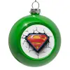 Στολίδι Χριστουγεννιάτικη μπάλα δένδρου Πράσινο 8cm