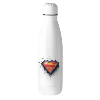 Superman cracked, Μεταλλικό παγούρι θερμός (Stainless steel), 500ml