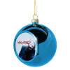 Blue Christmas tree ball ornament 8cm