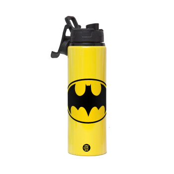 Batman, Metallic water bottle with safety lid, 850ml aluminum