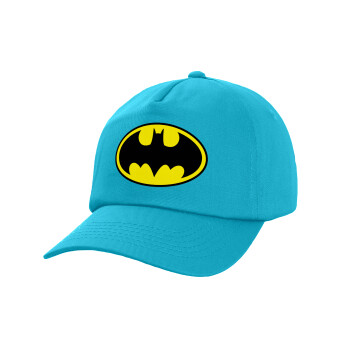 Batman, Children's Baseball Cap, 100% Cotton Twill, Blue (COTTON, CHILDREN, UNISEX, ONE SIZE)