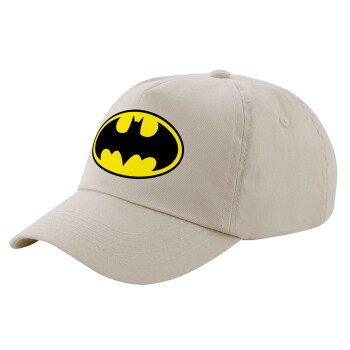 Batman, Μπεζ (SAND) Πεντάφυλλο Καπέλο Ενηλίκων Βαμβακερό (UNISEX, ONE SIZE)