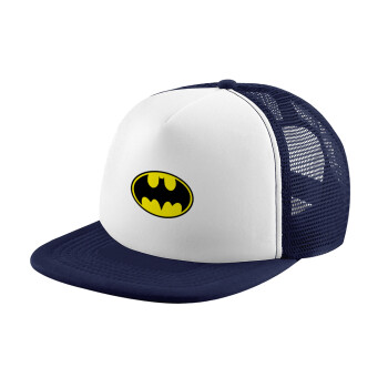 Batman, Καπέλο Ενηλίκων Soft Trucker με Δίχτυ Dark Blue/White (POLYESTER, ΕΝΗΛΙΚΩΝ, UNISEX, ONE SIZE)
