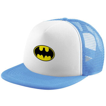 Batman, Καπέλο Soft Trucker με Δίχτυ Γαλάζιο/Λευκό