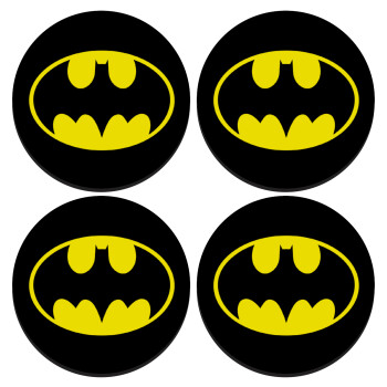 Batman, SET of 4 round wooden coasters (9cm)