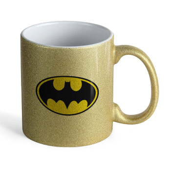 Batman, Κούπα Χρυσή Glitter που γυαλίζει, κεραμική, 330ml