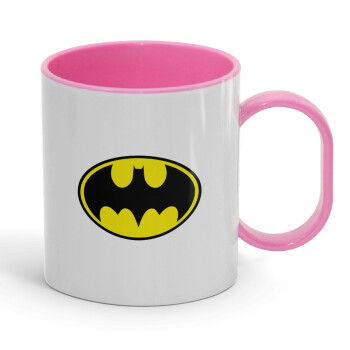 Batman, Κούπα (πλαστική) (BPA-FREE) Polymer Ροζ για παιδιά, 330ml