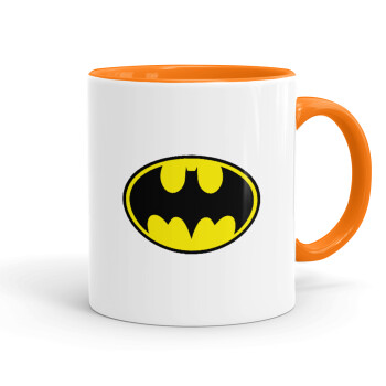 Batman, Mug colored orange, ceramic, 330ml