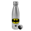 Metallic water bottle, stainless steel, 750ml