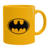 Ceramic coffee mug yellow, 330ml