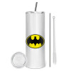 Tumbler stainless steel 600ml, with metal straw & cleaning brush