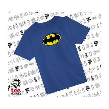 Batman, Παιδικό T-Shirt ΜΠΛΕ από 100% βαμβάκι, για κάθε μέρα. Vegan & OEKO-TEX πιστοποιημένο.