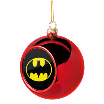 Batman, Χριστουγεννιάτικη μπάλα δένδρου Κόκκινη 8cm