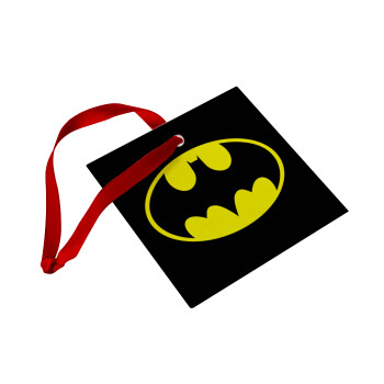 Batman, Χριστουγεννιάτικο στολίδι γυάλινο τετράγωνο 9x9cm