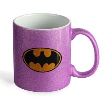 Batman, Κούπα Μωβ Glitter που γυαλίζει, κεραμική, 330ml