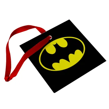 Batman, Christmas ornament, glass square ornament 9x9cm