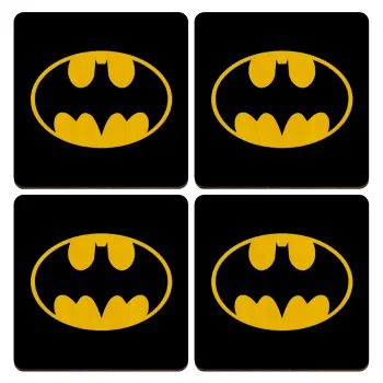 Batman, ΣΕΤ x4 Σουβέρ ξύλινα τετράγωνα plywood (9cm)