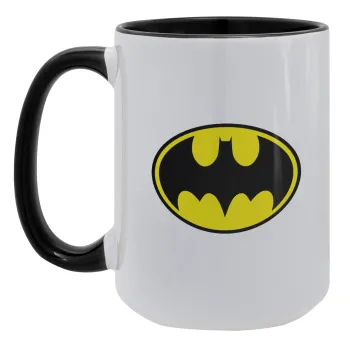 Batman, Κούπα Mega 15oz, κεραμική Μαύρη, 450ml
