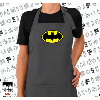 Batman, Ποδιά μακριά Σεφ ολόσωμη με τσέπες GREY (ΕΝΗΛΙΚΩΝ)