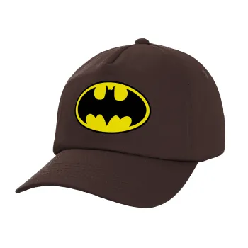 Batman, Καπέλο Ενηλίκων Baseball, 100% Βαμβακερό, Chocolate, Καφέ (ΒΑΜΒΑΚΕΡΟ, ΕΝΗΛΙΚΩΝ, UNISEX, ONE SIZE)