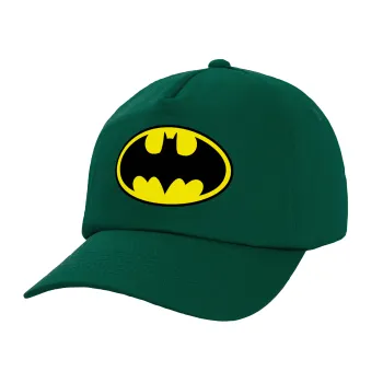 Batman, Twill Καπέλο παιδικό Bottle Green (100% ΒΑΜΒΑΚΕΡΟ, ΠΑΙΔΙΚΟ, UNISEX)