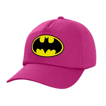 Batman, Καπέλο Ενηλίκων Baseball, 100% Βαμβακερό,  Φούξια,(purple) (ΒΑΜΒΑΚΕΡΟ, ΕΝΗΛΙΚΩΝ, UNISEX, ONE SIZE)