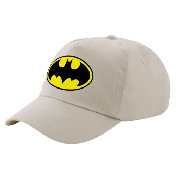 Batman, Μπεζ (SAND) Πεντάφυλλο Καπέλο Ενηλίκων Βαμβακερό (UNISEX, ONE SIZE)