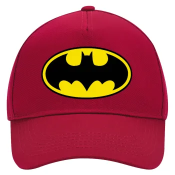 Batman, Καπέλο Ενηλίκων Ultimate ΚΟΚΚΙΝΟ, (100% ΒΑΜΒΑΚΕΡΟ DRILL, ΕΝΗΛΙΚΩΝ, UNISEX, ONE SIZE)