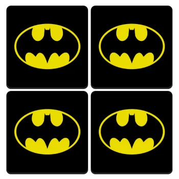 Batman, ΣΕΤ 4 Σουβέρ ξύλινα τετράγωνα (9cm)