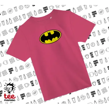 Batman, ΡΟΖ παιδικό T-Shirt από 100% βαμβάκι, για κάθε μέρα. Vegan & OEKO-TEX πιστοποιημένο.