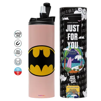 Batman, Tumbler stainless steel PINK 600ml