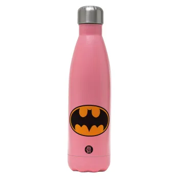Batman, Metal mug thermos Pink Mat (Stainless steel), double wall, 500ml