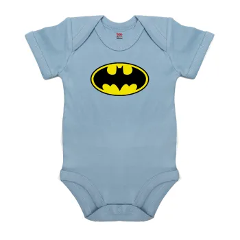 Batman, Βρεφικό φορμάκι μωρού, 0-18 μηνών, Μπλε, 100% Organic Cotton, κοντομάνικο