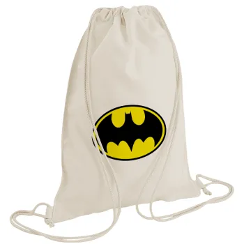 Batman, Backpack bag GYMBAG natural (28x40cm)
