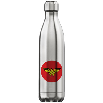Wonder woman, Μεταλλικό παγούρι θερμός Inox (Stainless steel), διπλού τοιχώματος, 750ml