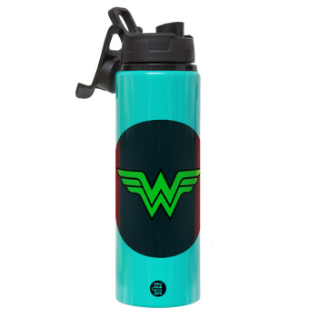 Wonder woman, Metallic water bottle with safety lid, 850ml aluminum