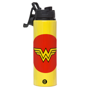 Wonder woman, Metallic water bottle with safety lid, 850ml aluminum