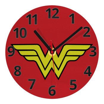 Wonder woman, Ρολόι τοίχου γυάλινο (20cm)