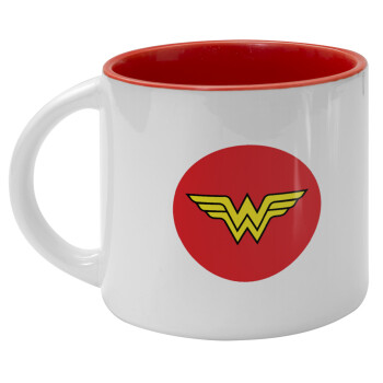Wonder woman, Κούπα κεραμική 400ml Λευκή/Κόκκινη