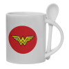 Ceramic coffee mug with Spoon
