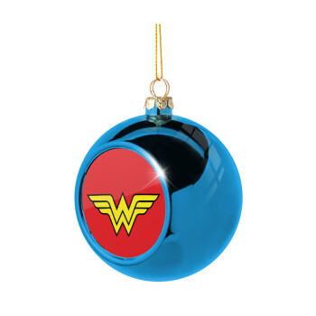 Wonder woman, Χριστουγεννιάτικη μπάλα δένδρου Μπλε 8cm