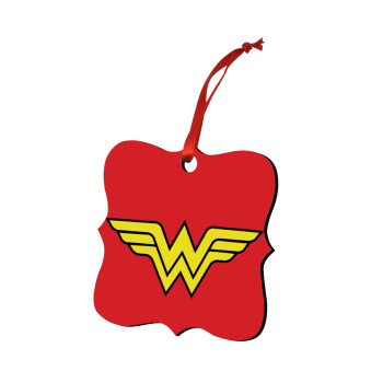 Wonder woman, Christmas ornament polygon wooden 7.5cm
