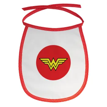 Wonder woman, Σαλιάρα μωρού αλέκιαστη με κορδόνι Κόκκινη