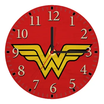 Wonder woman, Ρολόι τοίχου ξύλινο plywood (20cm)