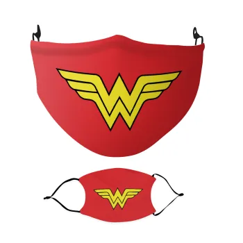 Wonder woman, Μάσκα υφασμάτινη Ενηλίκων πολλαπλών στρώσεων με υποδοχή φίλτρου