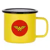 Metallic enamel MATT Yellow cup 360ml